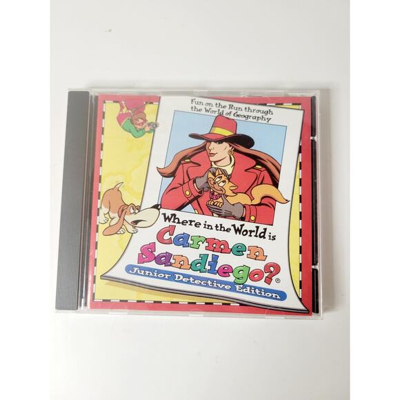 Broderbund Other - Where in the World is Carmen Sandiego? Junior Detective Edition – PC CD-ROM Game